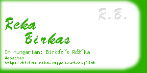 reka birkas business card